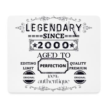 Perfekt gereift Jahrgang 2000 - Mousepad (Querformat) - Weiß - Vorne