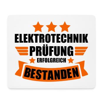 Elektrotechnik Abschluss Prüfung bestanden - Mousepad (Querformat) - Weiß - Vorne