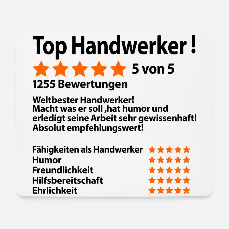 Danke Dankeschön sagen an Handwerker zum Richtfest - Mousepad (Querformat) - Weiß