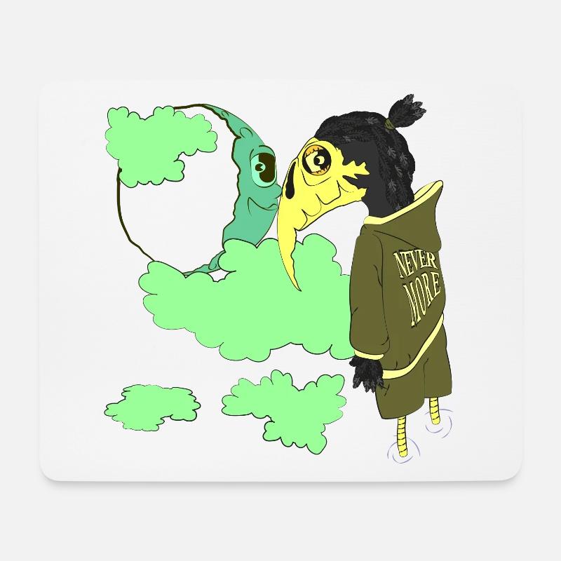 NIE MEHR - Mousepad (Querformat) - Weiß