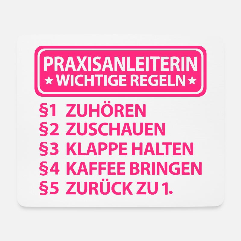 Praxisanleiterin witziger lustiger Spruch Sprüche - Mousepad (Querformat) - Weiß