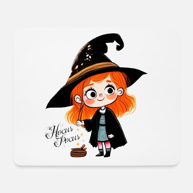 lustige kleine Hexe - Mousepad (Querformat) - Weiß
