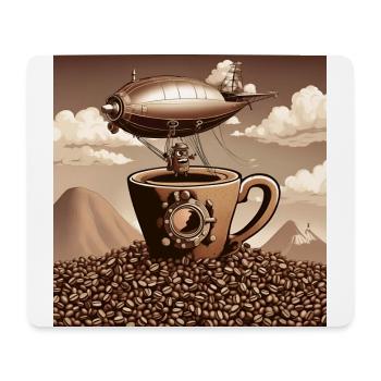 Coffee Mountain Flying - Mouse Pad (horizontal) - white - Front