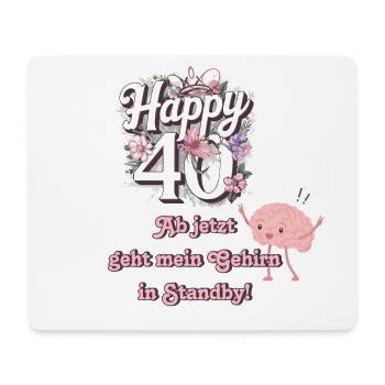 40. Geburtstag - Mousepad (Querformat) - Weiß - Vorne