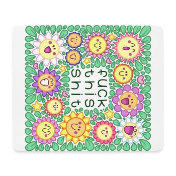 Fick diese Scheiße - Mit Niedlichkeit - Mousepad (Querformat) - Weiß - Vorne