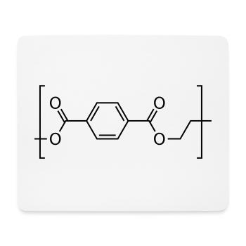 Molécule de polyéthylène téréphtalate (PET). - Tapis de souris (format paysage) - blanc - Devant