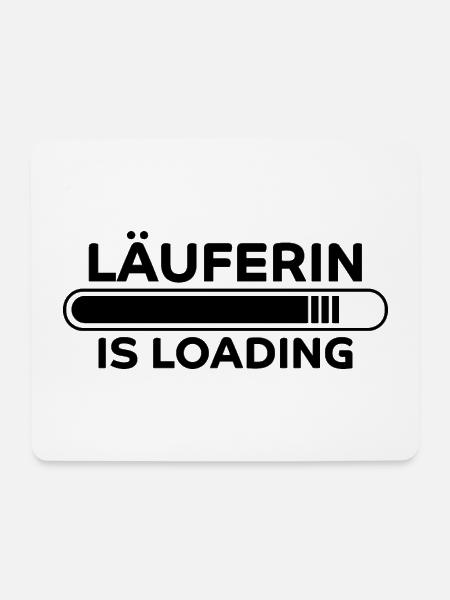 Läuferin Spruch Laufen Lustiges Läuferin Geschenk - Mousepad (Querformat) - Weiß