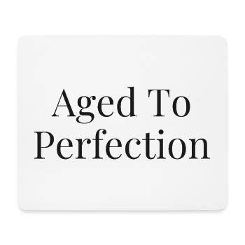 birthday shirt | Aged To Perfection - Mousepad (Querformat) - Weiß - Vorne