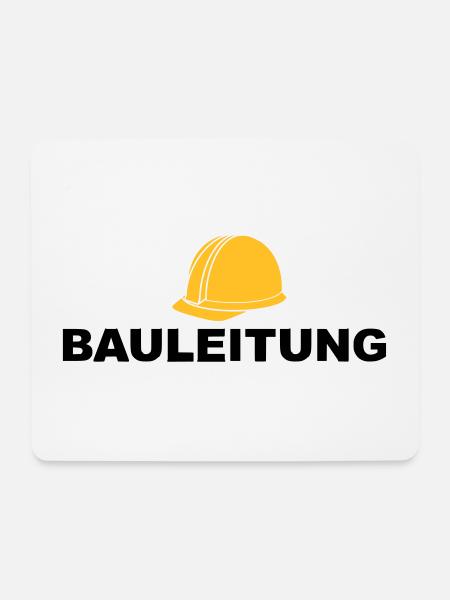 Bauleitung Bauaufsicht Hausbau - Mousepad (Querformat) - Weiß