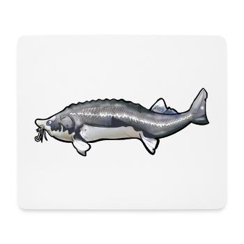 Schwanzmuster von gewühltem Kelfisch - Mousepad (Querformat) - Weiß - Vorne