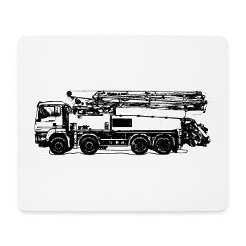 Betonpumpe Beton Mischer Baustelle Bau Pumpe LKW - Mousepad (Querformat) - Weiß - Vorne