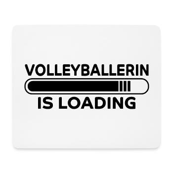 Volleyballerin Spruch Fun Beachvolleyball Geschenk - Mousepad (Querformat) - Weiß - Vorne