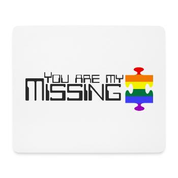 Du bist mein fehlendes Puzzleteil [Regenbogen] - Mousepad (Querformat) - Weiß - Vorne