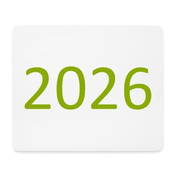 2026 grün Geburtstag Jubiläum Vorlage gestalten  - Mousepad (Querformat) - Weiß - Vorne