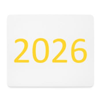 2026 Yellow Template Personalize - Mouse Pad (horizontal) - white - Front