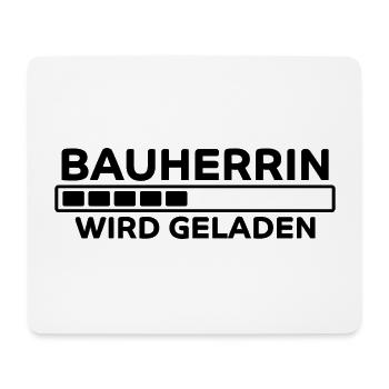 Bauherrin Spruch Bauherr Lustig Bauherrin Geschenk - Mousepad (Querformat) - Weiß - Vorne