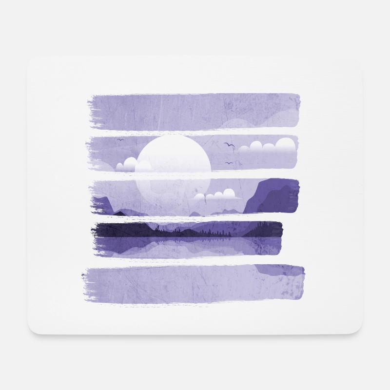 Nachthimmel - Mousepad (Querformat) - Weiß