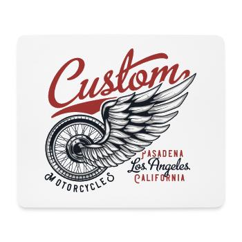 Motorcycle Chopper Biker, Los Angeles California - Mouse Pad (horizontal) - white - Front