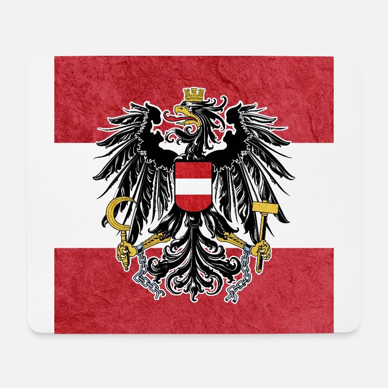 ÖSTERREICH FLAGGE AUSTRIA COVID-19 CORONA GESCHENK - Mousepad (Querformat) - Weiß
