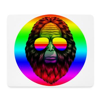 Großer Affe mit gay-brille pride - Mousepad (Querformat) - Weiß - Vorne