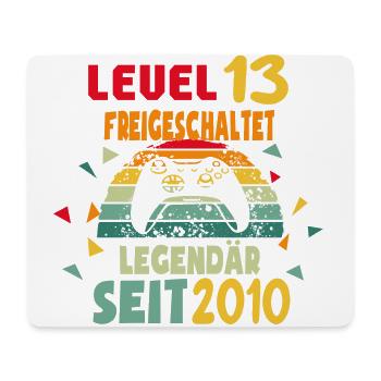 13. Geburtstag Gaming Gamer Zocker Geschenk - Mousepad (Querformat) - Weiß - Vorne