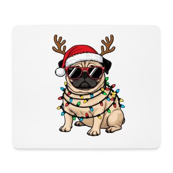 Christmas Pug - Mouse Pad (horizontal) - white - Front