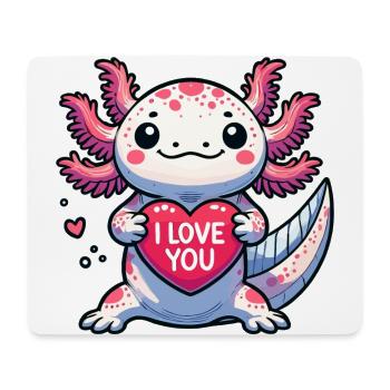 I love you Axolotl - Mouse Pad (horizontal) - white - Front