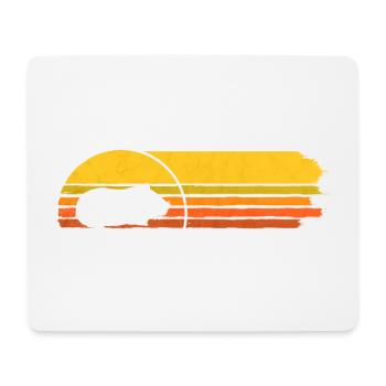 Cochon d'Inde Vintage - Tapis de souris (format paysage) - blanc - Devant