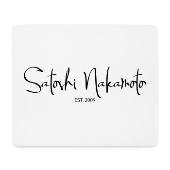 Satoshi Nakamoto Bitcoin Crypto Inventor - Mouse Pad (horizontal) - white - Front
