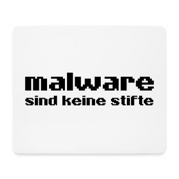 malware sind keine stifte Hacker Virus Trojaner - Mousepad (Querformat) - Weiß - Vorne