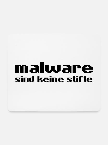 malware sind keine stifte Hacker Virus Trojaner - Mousepad (Querformat) - Weiß