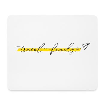 Lettrage familial Voyage Design minimaliste - Tapis de souris (format paysage) - blanc - Devant