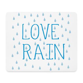 LOVE RAIN TYPO RAINDORPS - Mouse Pad (horizontal) - white - Front