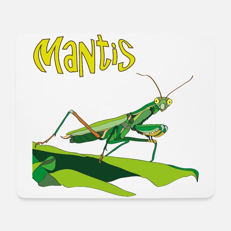 Praying mantis, Mantis - Mouse Pad (horizontal) - white