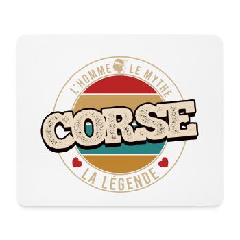 Corse l'Homme le Mythe la Légende Tshirt cadeau - Tapis de souris (format paysage) - blanc - Devant