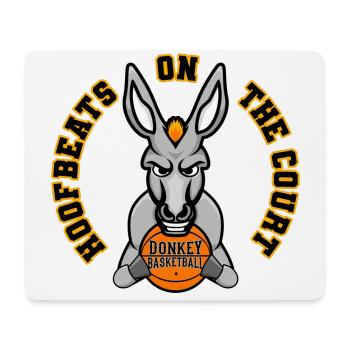 Hoofbeats On The Court Basketball Player Ass - Mouse Pad (horizontal) - white - Front