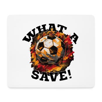 Balle de football - Quelle sauvegarde! - Tapis de souris (format paysage) - blanc - Devant