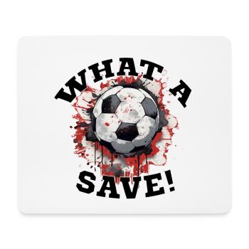Balle de football - Quelle sauvegarde! - Tapis de souris (format paysage) - blanc - Devant