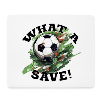 Balle de football - Quelle sauvegarde! - Tapis de souris (format paysage) - blanc - Devant