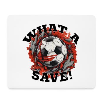 Balle de football - Quelle sauvegarde! - Tapis de souris (format paysage) - blanc - Devant