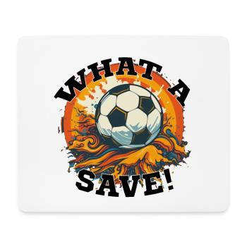 Balle de football - Quelle sauvegarde! - Tapis de souris (format paysage) - blanc - Devant