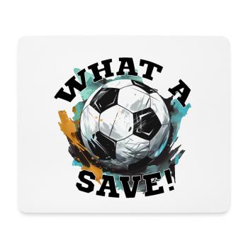 Balle de football - Quelle sauvegarde! - Tapis de souris (format paysage) - blanc - Devant
