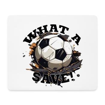 Balle de football - Quelle sauvegarde! - Tapis de souris (format paysage) - blanc - Devant