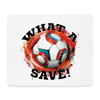 Balle de football - Quelle sauvegarde! - Tapis de souris (format paysage) - blanc - Devant