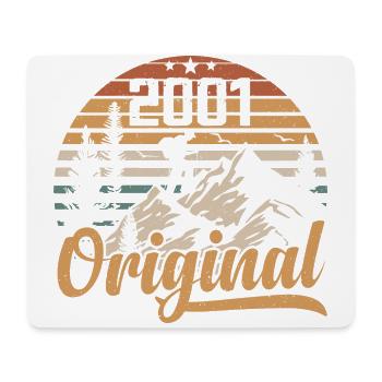 Original 2001 Retro 2001 Vintage 2001 Anniversaire - Tapis de souris (format paysage) - blanc - Devant