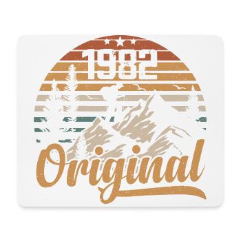 Original 1982 Retro 1982 Vintage 1982 Anniversaire - Tapis de souris (format paysage) - blanc - Devant