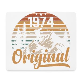 Original 1974 Retro 1974 Vintage 1974 Birthday - Mouse Pad (horizontal) - white - Front