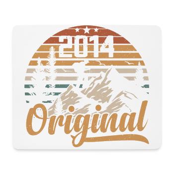 Original 2014 Retro 2014 Vintage 2014 Anniversaire - Tapis de souris (format paysage) - blanc - Devant