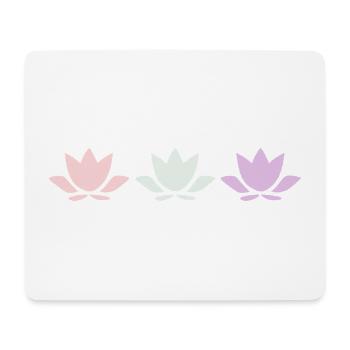 Lotus Flower Lotus Flowers Pastel Flower Blossom Yogal - Mouse Pad (horizontal) - white - Front