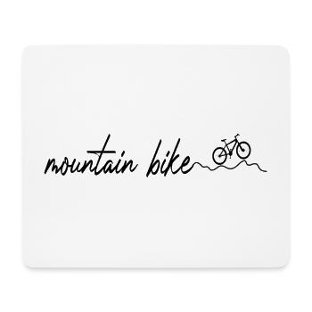 Vélo VTT Cycliste - Tapis de souris (format paysage) - blanc - Devant